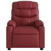 Vidaxl Foldable Armchair, Wine Red, Faux Leather