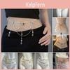 Tassel Chain With Waist Women Butterfly Flower Charm Faux Pearl Belt Chain