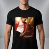 Y2k Glow Music Note Michael Jackson Tshirt Premium Cotton Crew Neck Short Sleeve Harajuku Fashion Fan Art Graphic Top