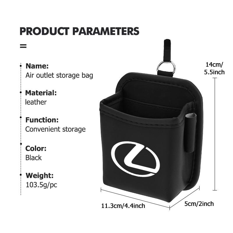 For Lexus Car Storage Bag Air Vent Dashboard Tidy Hanging Organizer Box Auto Accessories RX350 IS250 IS200 GS300 LX570 RC350 AEU1