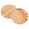 2 Pcs Bamboo Tray Wooden Plates Food Trays Wood Tableware Fruit Plates Serving Platters Home Decor Kitchen Counters Round Tray
