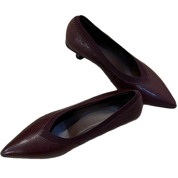 French retro V-mouth stiletto single shoes women's pointed head temperament one-pedal professional simple high heels shallow single shoes women