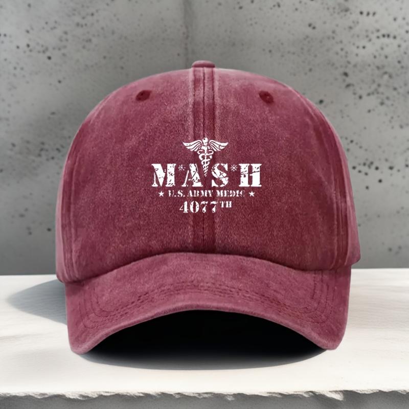 Fashion Printed Baseball Cap Retro Dad Hat Outdoor Casual Sun Hat красный