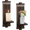 Mensole portacandele in legno rustico da parete, Espositore per candele profumate in stile fattoria per decorazione domestica