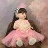 Cute PinkPrincess Doll Dress Set For 22 Inches Reborn Girl Doll For 55Cm Baby New Born Girl Dolls TOy