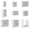 Vidaxl Kitchen Cabinet Set, Porto, 14-Piece, Sonoma Grey Oak