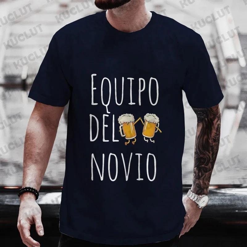 Spanish Boyfriend Evg Team Groom Man T Shirt Single Farewell Short Sleeve Tees Bachelor Party Tshirt Wedding Beer Graphic Tops