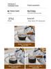 Glass Espresso Bean Measuring Cup with Double Spout, Wooden Handle, and Small Milk Jug