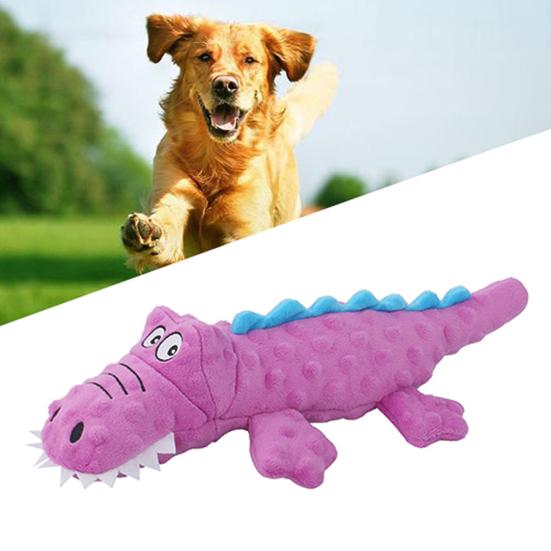 Plush Gator Dog Toy Tear Resistant Lovely Lightweight Bite Resistant Hound Tough Plush Toy for Dog