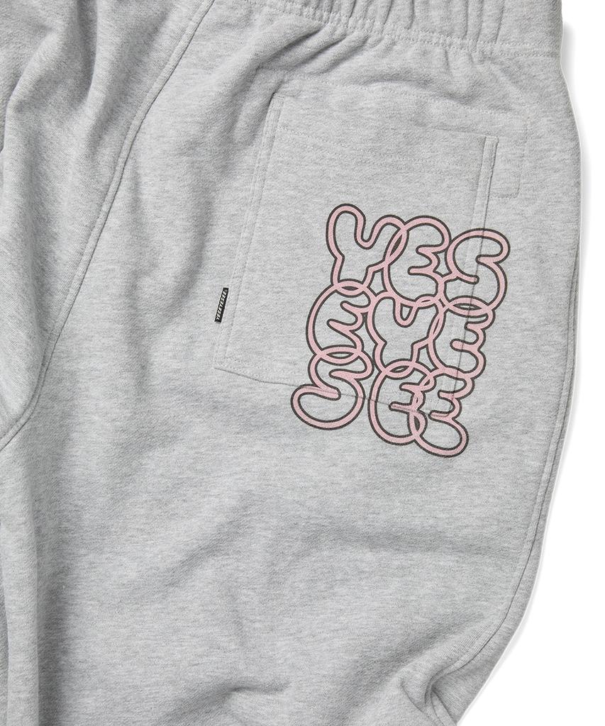 YESEYESEE C-Logo Straight Sweatpants Gray