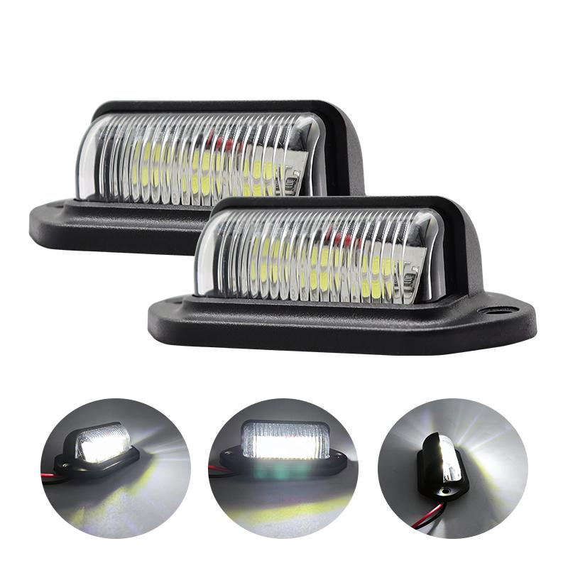 

6 светодиодных лампочек для номерного знака автомобиля для внедорожника, грузовика, прицепа, фургона, ступенчатая лампа, белые лампы, светодиодные лампы для номерного знака автомобиля 2 pieces