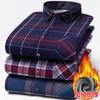 Men's Travel Casual Winter Double-Sided Fleece Warm Thickened Fleece Plaid Work Shirt Plus Size Extra Large Clothes Shirt's