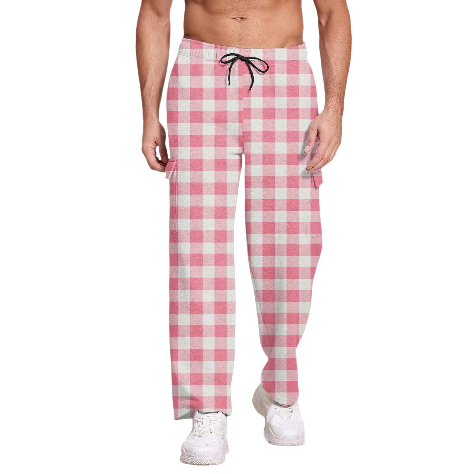 

Повседневные спортивные брюки, мужские свободные леггинсы с длинными вставками, тренировочные брюки для бега и фитнеса XXXL розовый