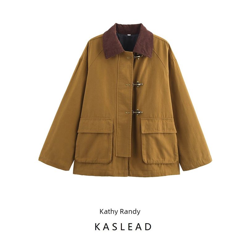 Kaslead New Arrival Women's Clothing Fashion Style Stylish Simple and Versatile Cotton Coat Jacket Jacket