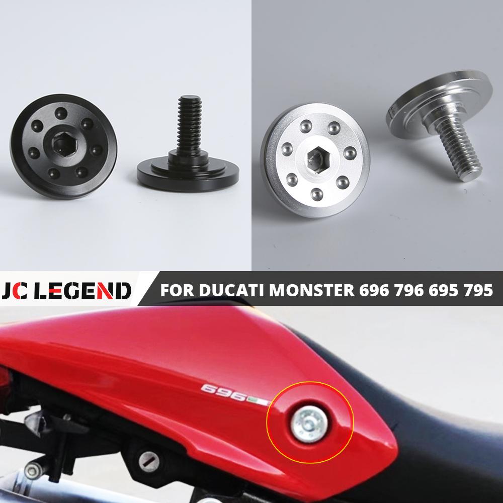Motorcycle Rear Seat Screws For Ducati Monster 696 695 796 795 1100 Hump Fixed Bolt Aluminum Fairing Cover Hole Screws Decor