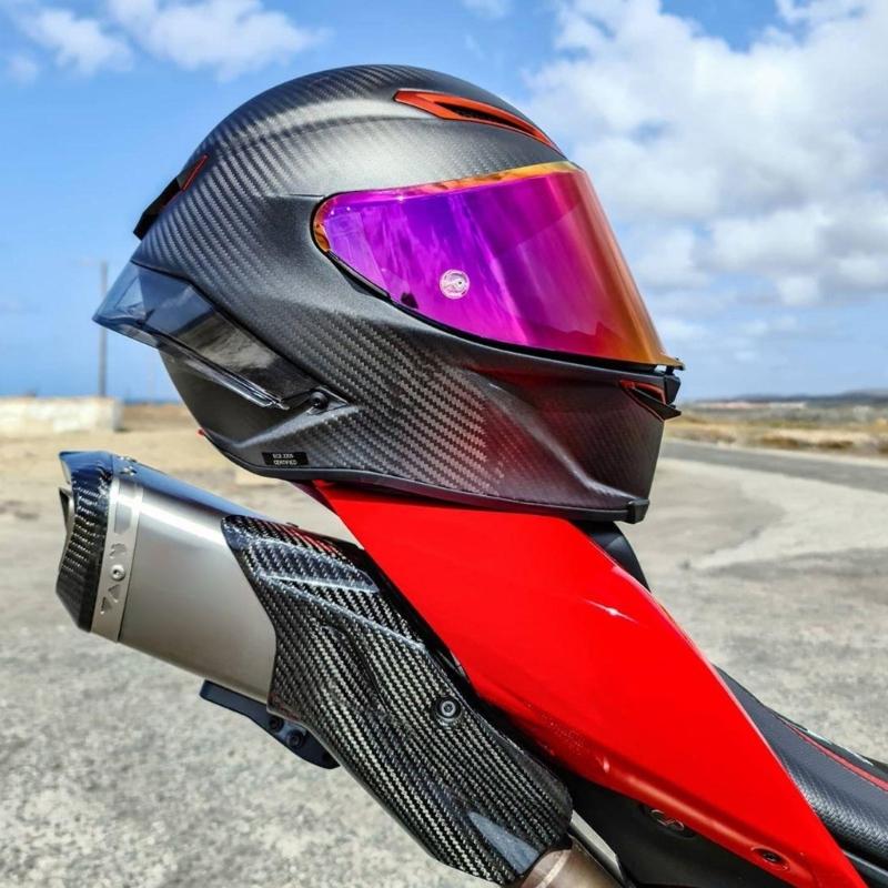Osłona wizjera motocyklowego Odporna na zarysowania Osłona przeciwwiatrowa do Pista corsa Pełnotwarzowy Wizjer Soczewka