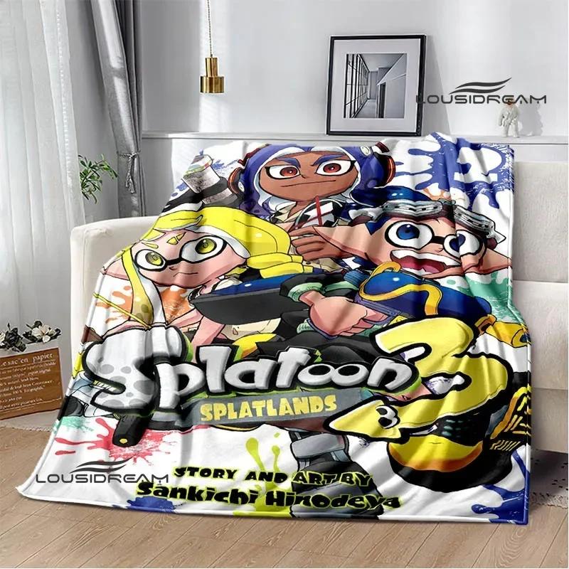 3D Cartoon game Splatoon Printed blanket Flannel Warm blankets Soft and comfortable blanket bed linings cubre cama Birthday Gift