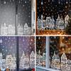 4/8 st Stora Julfönsterdekaler - Snögubbe & Snöflinga Dekaler För Festlig Glasdekoration Snöigt Hus Väggdekaler