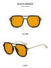 2026 New Double Bridge Square Sunglasses - Fashionable Retro Pilot Style for Holiday and Driving Sun Protection