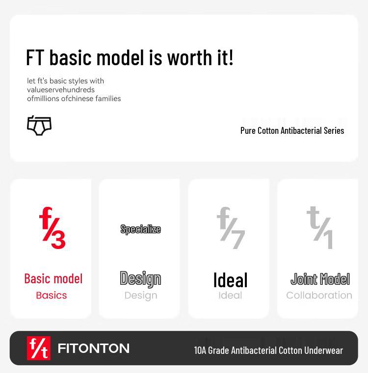 FitonTon Men's Premium 10A Antibacterial Modal Blend Boxer Briefs