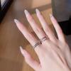 Niche Design Simple Double-Layer Cross Ring Women'S Tide Fashion Personality Adjustable Index Finger Ring