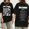 Rapper Bad Bunny Tričko Hudební Album Grafický Potisk Trička Muži Ženy Móda Hip Hop Ležérní Oversized Bavlněné Tričko Streetwear