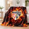 Stade Rennais FC Printed Flannel Blanket Warm Comfort Bed Throw For Indoor Home Decoration