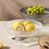 Ru Han Crystal Glass Fruit Plate with Gold Rim