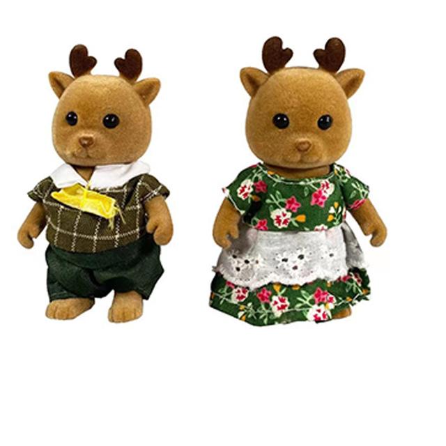 Non-Toxic Simulation Forest Rabbit Family Diy Playset Mini Rabbit Bear Figure Toy Dolls Kids Gifts