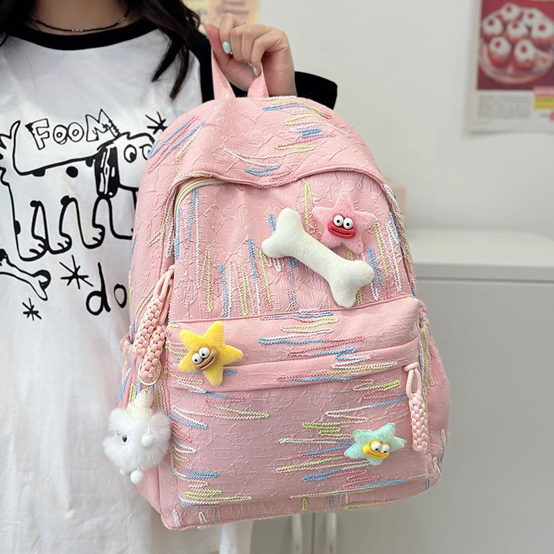 Schoolbag Korean version schoolbag high school girl high value cute sweet backpack female junior high school college student computer travel backpack