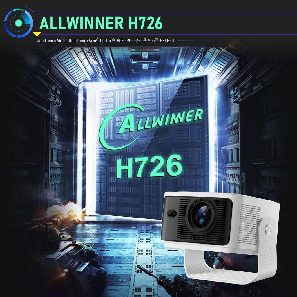 HY350MAX Portable Mini HD 1080 Projector for Home Theater and Office Use