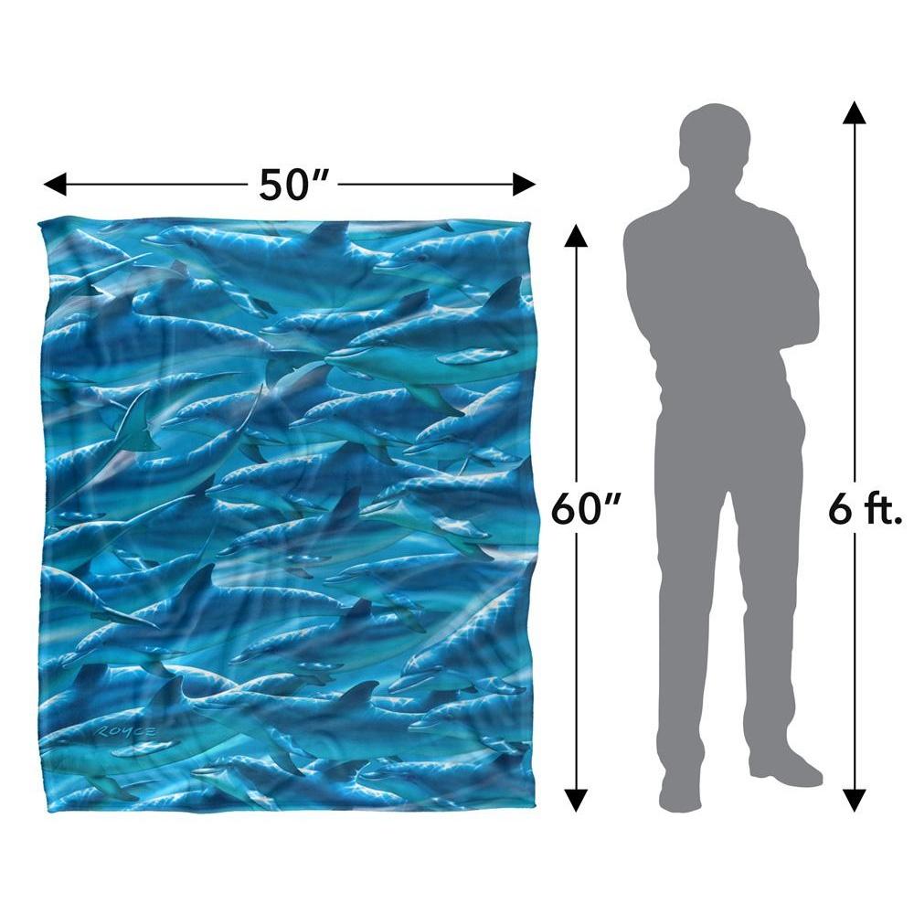 Royce McClure Silky Dolphin Race Supersoft Blanket