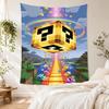 Minecraft Handwoven Tapestry Psychedelic Art Made for Studio Wall Balcony Living Room All Season Boho Decor Gift for New Home