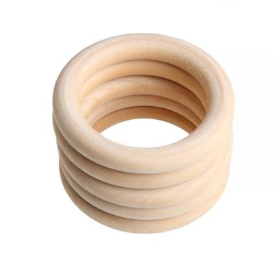5 teile/satz 70mm Baby Holz Beißringe Halskette Armband DIY Handwerk Schmuckherstellung Holzring Natürliche