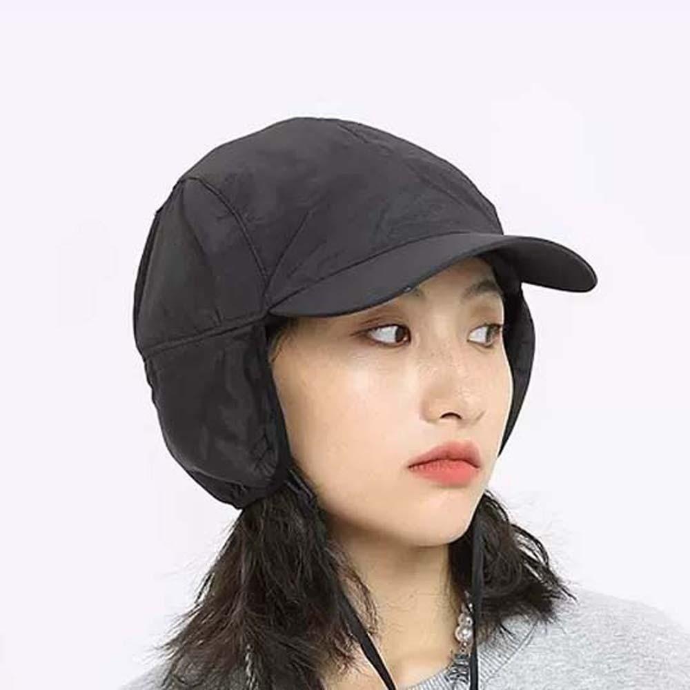Multi-functional Earflaps Visor Hat Japanese Style Windproof Pilot Cap Ear Protection Ushanka  Men