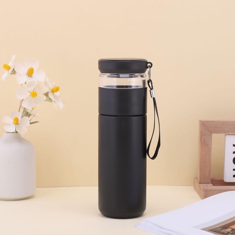 Термос Changqi из нержавеющей стали большой вместимости с ситечком для чая