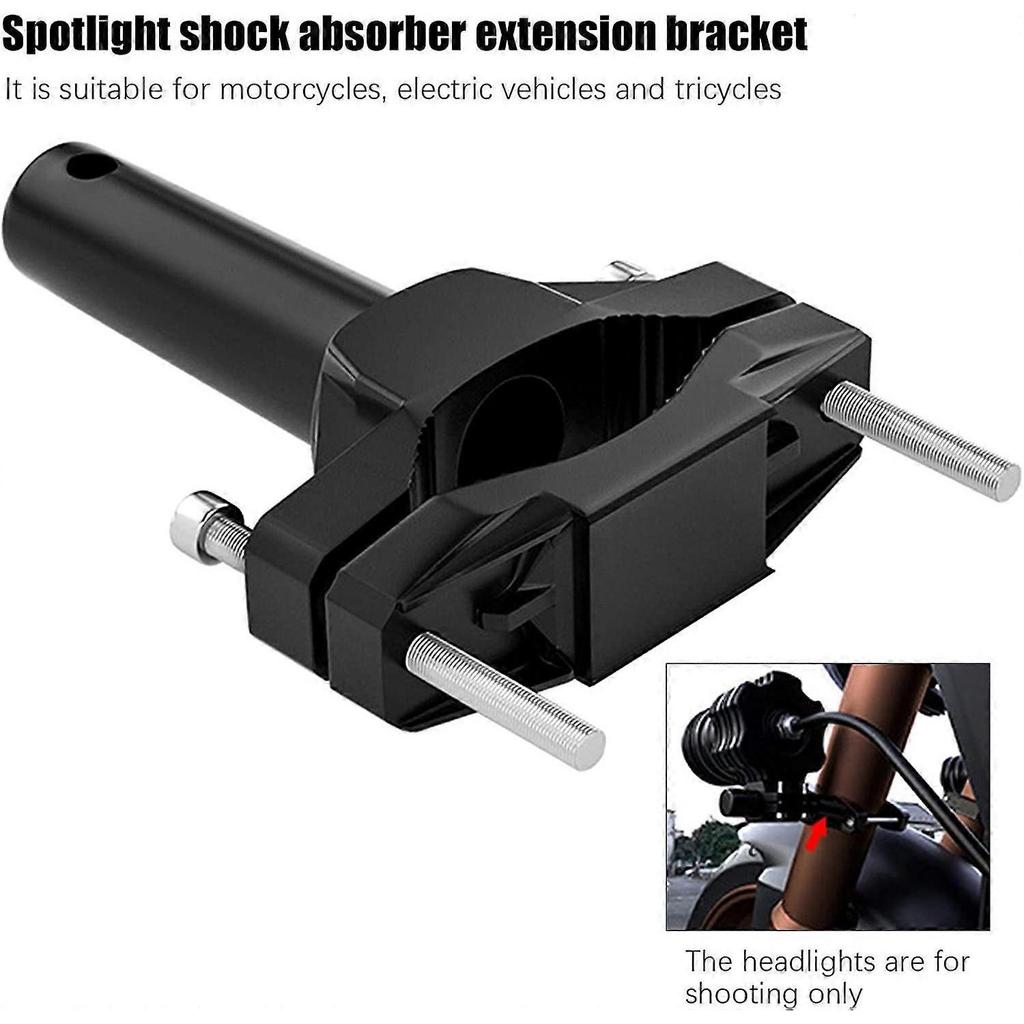Motorcycle Headlight Bracket, Motorcycle Spotlight Mounting Bracket, Universal Work Light Tube Clip Extension Bracket for Motorcycle Bumper Fork Mount