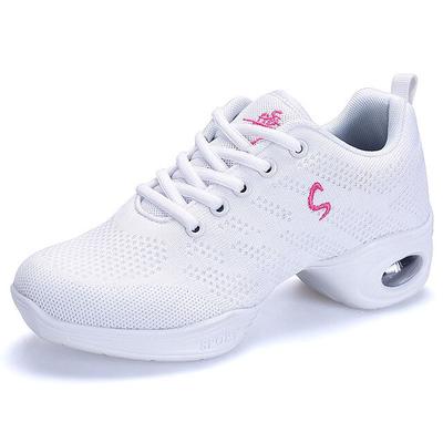 Frauen Jazz Dance Sneakers Weibliche Mesh Atmungsaktive Moderne Tanzschuhe Outdoor Fitness Sport Schuhe