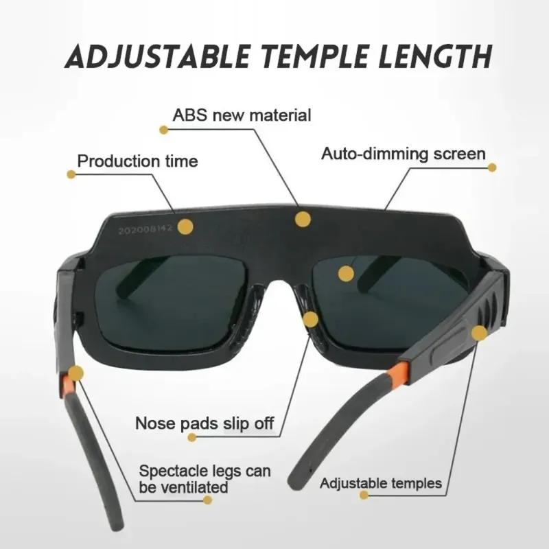 Solar Energy Welding Mask Auto Darkening Anti-glare Welding Helmet Eyes Goggle Adjustable Band Welding Protective Goggles