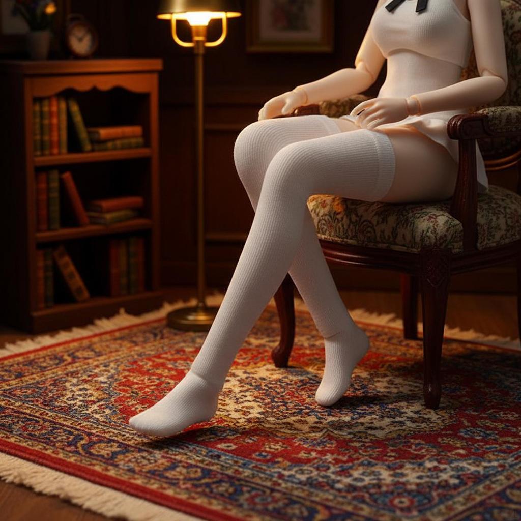1/12 Female Figure Stockings Fashion Elastic High Socks for 6 Inch Action Collection Over