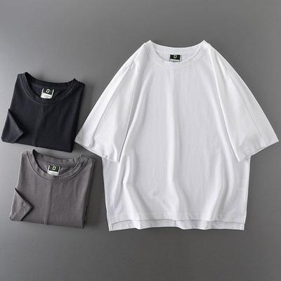 Export Original Tail Order Cut Label Fashion Fashion Brand T-shirt Heavy Weight Men's Short Sleeve High Street Profile Tops Export Menswear Clothing