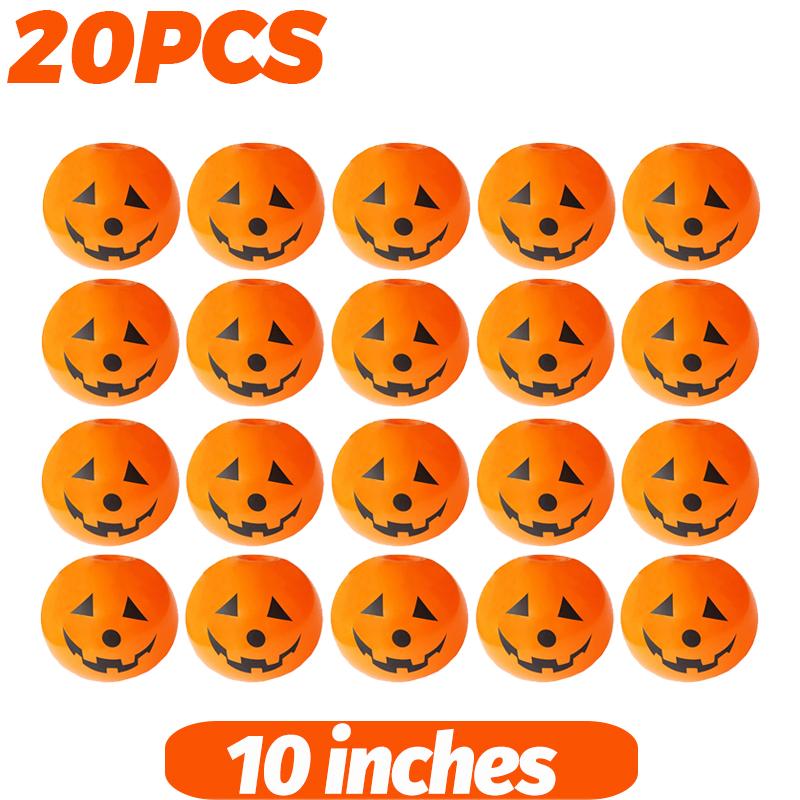1/20 Stück Halloween Kürbis Laterne Ballons LED Leuchtend Bodenständer Spielzeug Festliche Party Atmosphäre Kürbis Dekoration Ballon