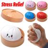 Weiches Sensorisches Spielzeug Fidget Knetmasse Quetscht Stressball Spielzeug Simulation Kawaii Brötchen Fake Food Dampfgarer Dehnbares Schreibtischspielzeug