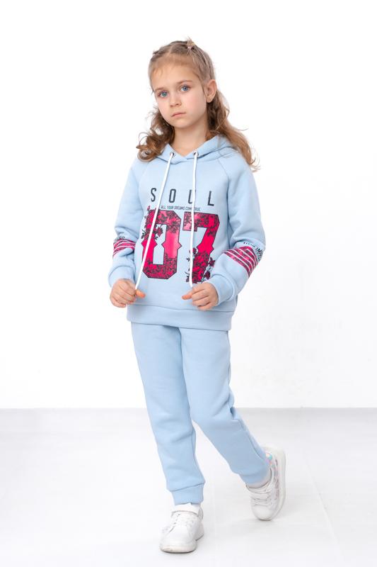 Tracksuit – Warm Girls Hoodie and Pants, Sleeve Print Design, Winter 6314-025-33-5 HC