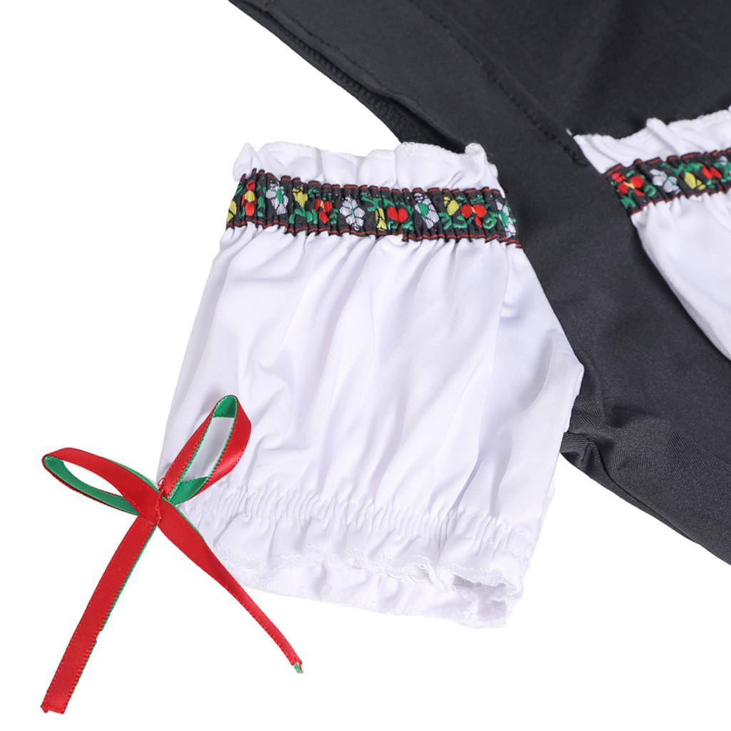 Women Traditional Bavarian Beer Festival Dress And Headdress Cosplay Costumes