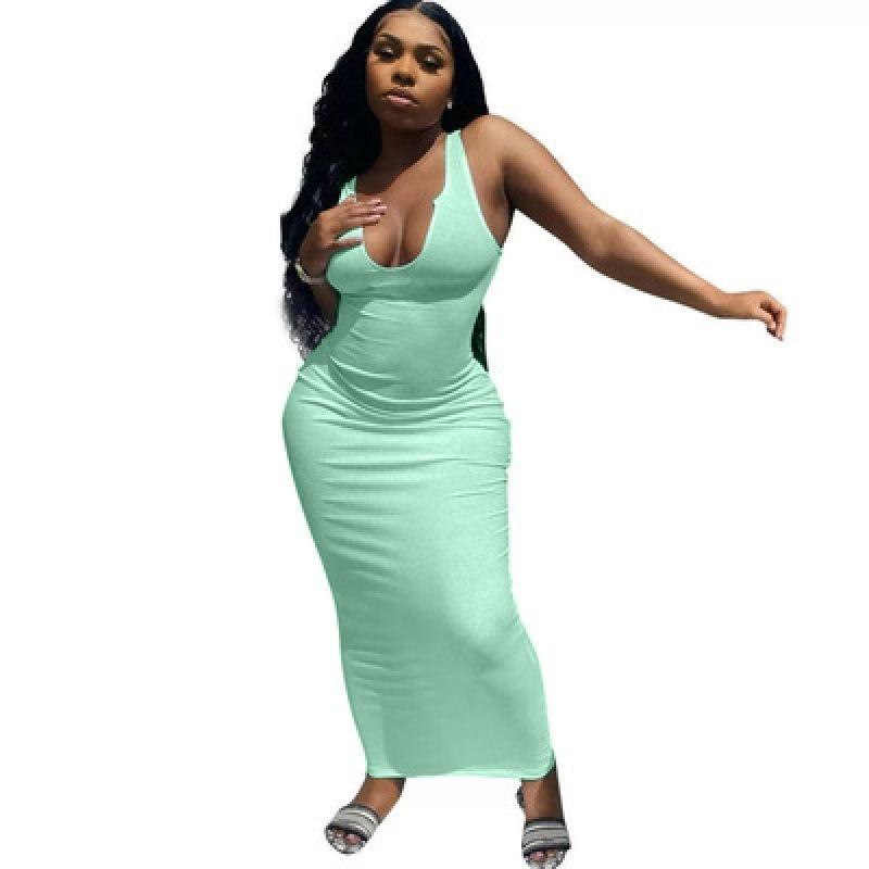 Sexy Maxi Tank Dress, Bodycon Nightclub Party Casual Dress For Summer & Spring, Women's Clothing