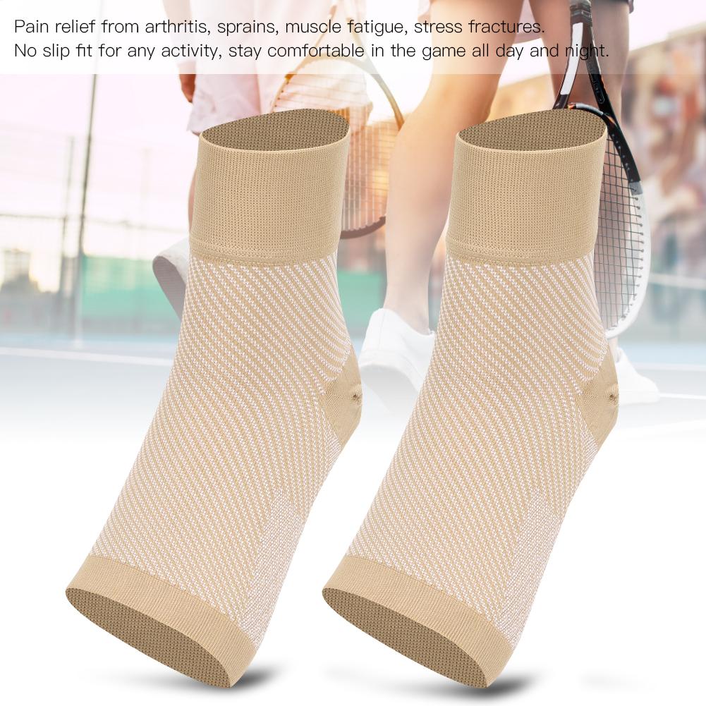 Sport Ankle Brace Protector Compression Support Sleeve Short Socks for Injury Recovery Joint PainAnkle Brace L