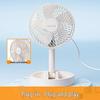 USB Rechargeable Foldable Mini Desktop Fan - Long-Lasting, Retractable, Portable for Dorms