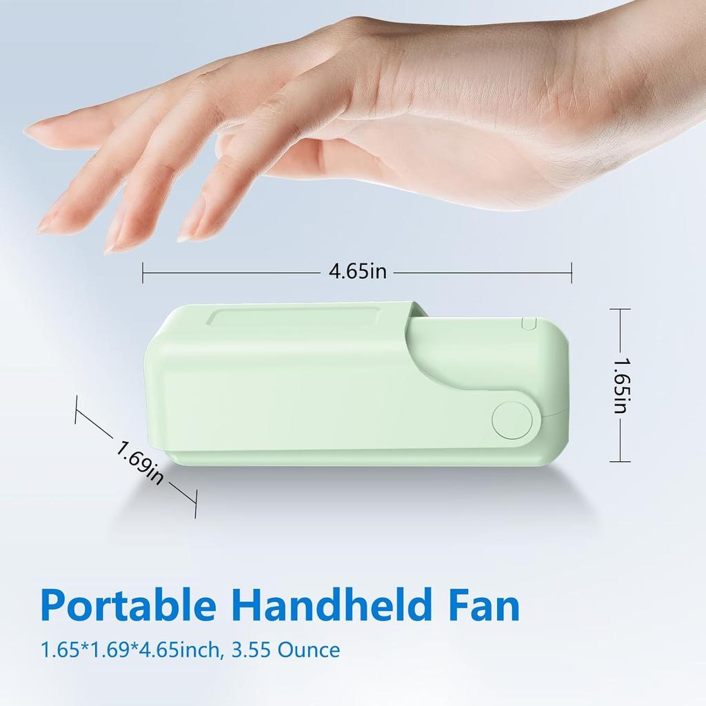 3 PCS Portable Mini Handheld Fans, 3 In 1 Foldable Small Pocket Fan Desk Personal Fan with Flashlight 3 Speeds, USB Rechargeable Battery Operated,