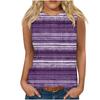 Bunte Streifen 3D-Druck Tanktops Damen Neu O-Ausschnitt Lässige Weste Schulterfrei Y2k Elegant Ärmelloses Top Camisole Damenbekleidung